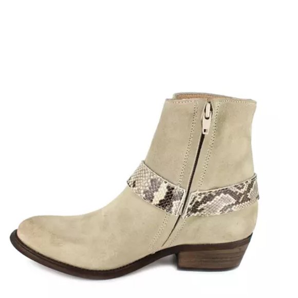 Artisan by Zigi Layza Suede Boots Snakeskin Ring 9 - Picture 2 of 5